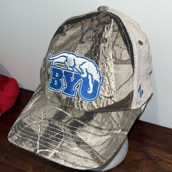 BYU Brigham Young University the Y Cougars Camo Camouflage Baseball SnapBack Cap - Picture 1 of 4